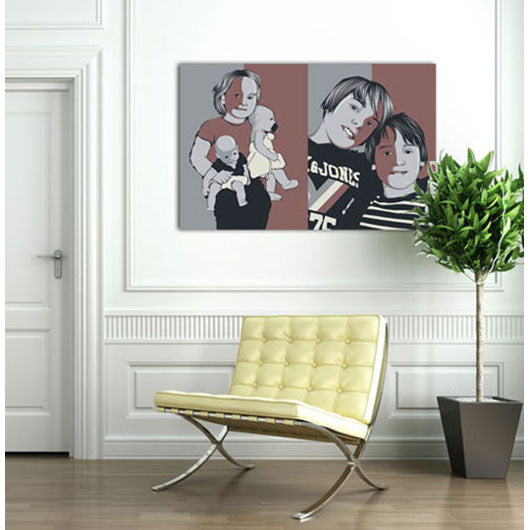 Pop-Art vom Foto - Obama 40 (oba040) - Künstlerisches Pop-Art Bild vom eigenen Foto