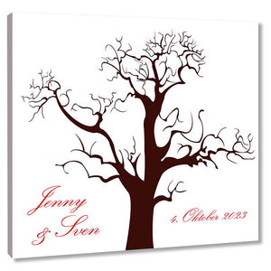 Fingerabdruck-Leinwand - Wishingtree Gäste - Fingerabdruck Leinwand