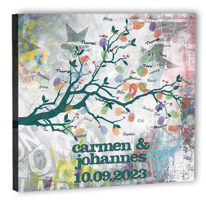 Fingerabdruck-Leinwand - Pop Hintergrund - Fingerabdruck Leinwand