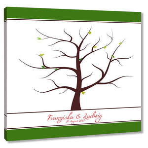 Fingerabdruck-Leinwand - Grüner-Rahmen - Fingerabdruck Leinwand