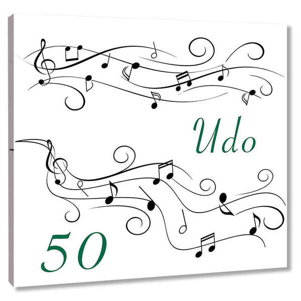 Fingerabdruck-Leinwand - Lied mit Noten - Fingerabdruck Leinwand