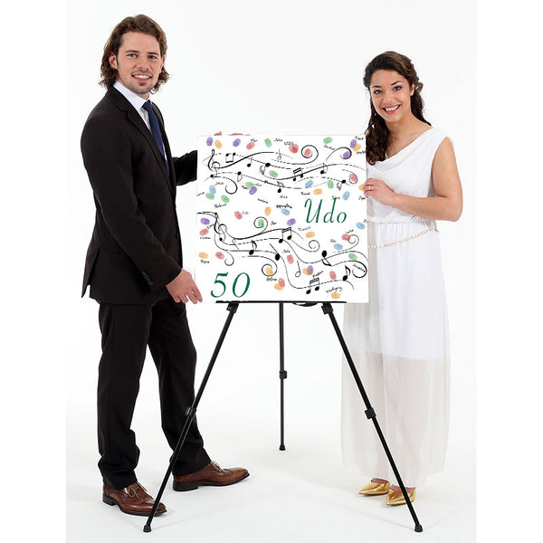 Fingerabdruck-Leinwand - Lied mit Noten - Fingerabdruck Leinwand