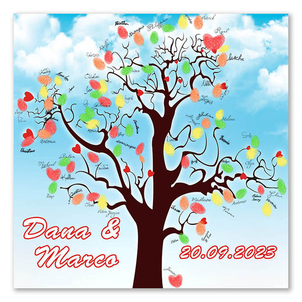 Fingerabdruck-Leinwand - Wolke7 - Fingerabdruck Leinwand