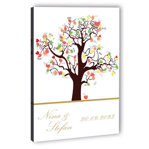Fingerabdruck-Leinwand - Gästebuch Hochzeit - Fingerabdruck Leinwand