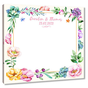 Fingerabdruck-Leinwand - Blumenrahmen - Fingerabdruck Leinwand