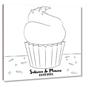 Fingerabdruck-Leinwand - Cupcake SW - Fingerabdruck Leinwand