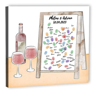 Fingerabdruck-Leinwand - Tafel - Fingerabdruck Leinwand