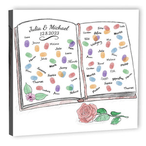 Fingerabdruck-Leinwand - Gaestebuch - Fingerabdruck Leinwand