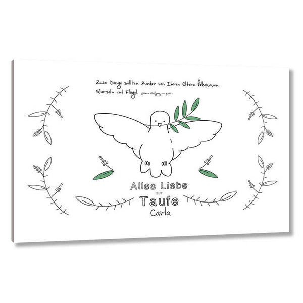 Fingerabdruck-Leinwand - Taufe - Fingerabdruck Leinwand