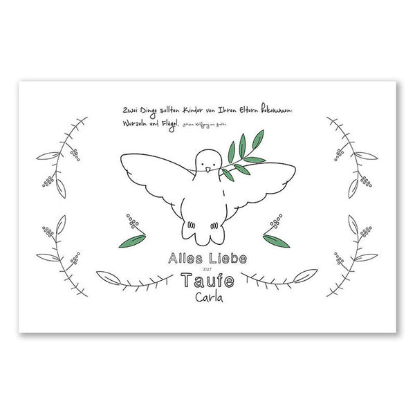 Fingerabdruck-Leinwand - Taufe - Fingerabdruck Leinwand