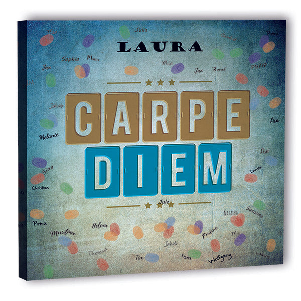 Fingerabdruck-Leinwand - Carpe Diem - Fingerabdruck Leinwand