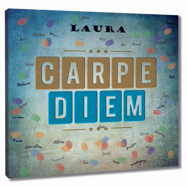 Fingerabdruck-Leinwand - Carpe Diem - Fingerabdruck Leinwand