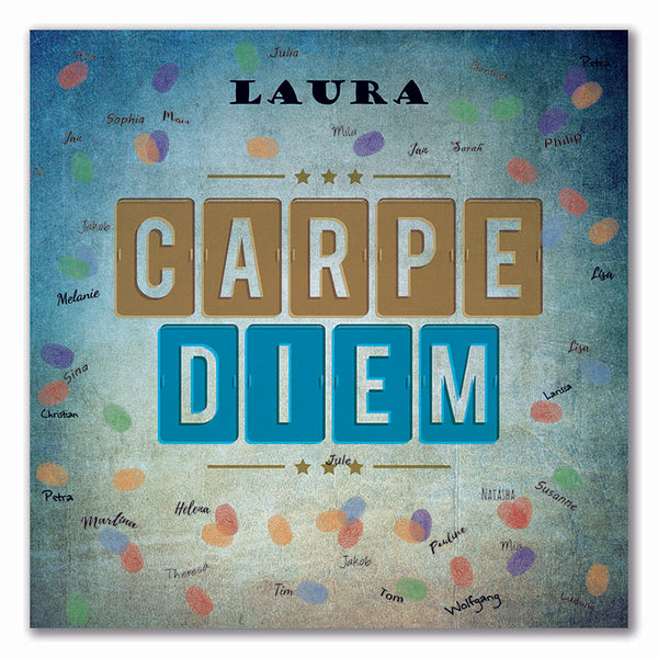 Fingerabdruck-Leinwand - Carpe Diem - Fingerabdruck Leinwand