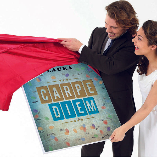 Fingerabdruck-Leinwand - Carpe Diem - Fingerabdruck Leinwand