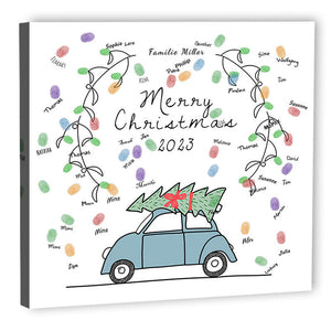 Fingerabdruck-Leinwand - Weihnachten - Fingerabdruck Leinwand