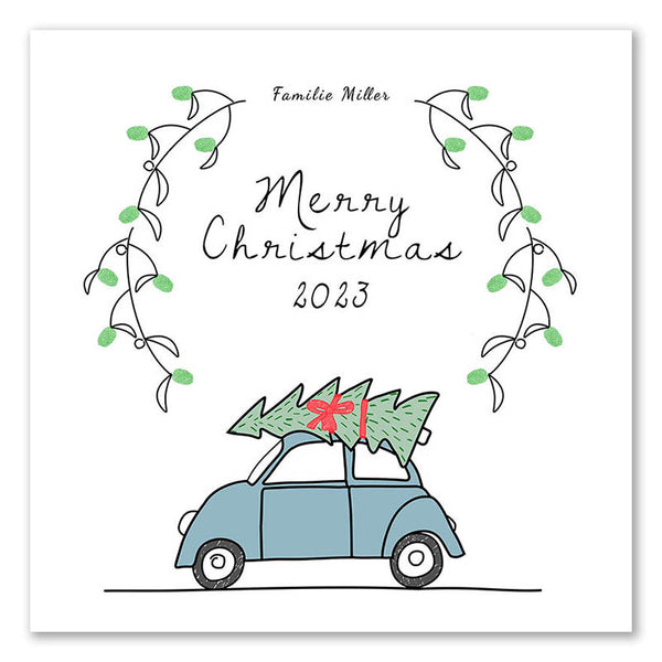 Fingerabdruck-Leinwand - Weihnachten - Fingerabdruck Leinwand