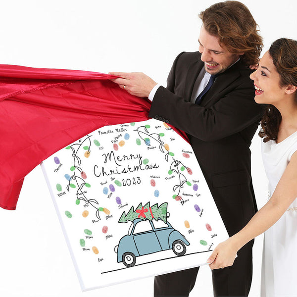 Fingerabdruck-Leinwand - Weihnachten - Fingerabdruck Leinwand