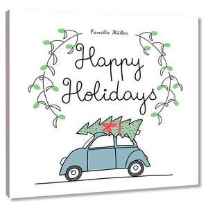 Fingerabdruck-Leinwand - Happy Holiday - Fingerabdruck Leinwand