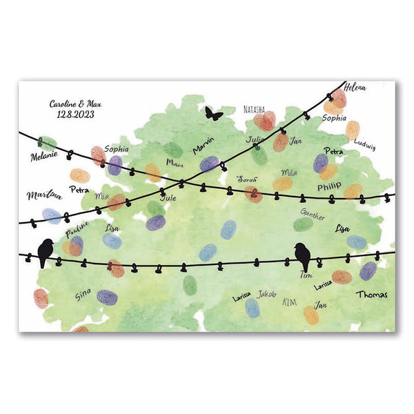 Fingerabdruck-Leinwand - Lichterette - Fingerabdruck Leinwand