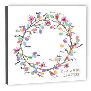 Fingerabdruck-Leinwand - Kranz - Fingerabdruck Leinwand