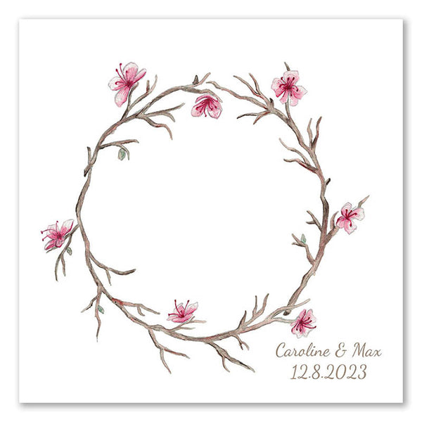 Fingerabdruck-Leinwand - Kranz - Fingerabdruck Leinwand