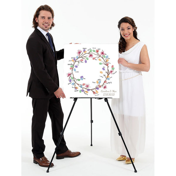 Fingerabdruck-Leinwand - Kranz - Fingerabdruck Leinwand