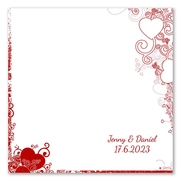 Fingerabdruck-Leinwand - Herzrahmen - Fingerabdruck Leinwand