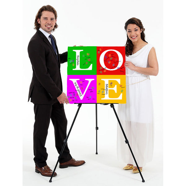 Fingerabdruck-Leinwand - Popart Love - Fingerabdruck Leinwand