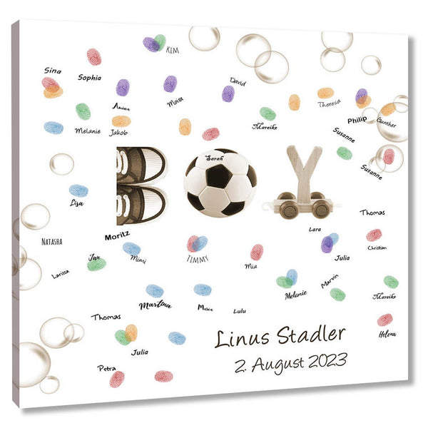 Fingerabdruck-Leinwand - Junge - Fingerabdruck Leinwand