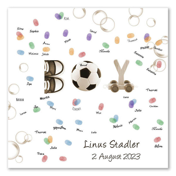 Fingerabdruck-Leinwand - Junge - Fingerabdruck Leinwand