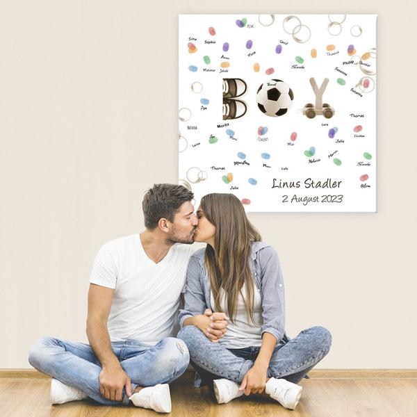 Fingerabdruck-Leinwand - Junge - Fingerabdruck Leinwand