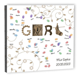 Fingerabdruck-Leinwand - Mädchen - Fingerabdruck Leinwand