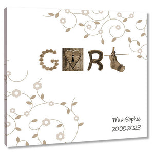 Fingerabdruck-Leinwand - Mädchen - Fingerabdruck Leinwand