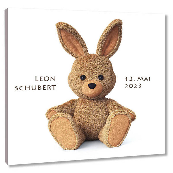 Fingerabdruck-Leinwand - Stoffhase - Fingerabdruck Leinwand