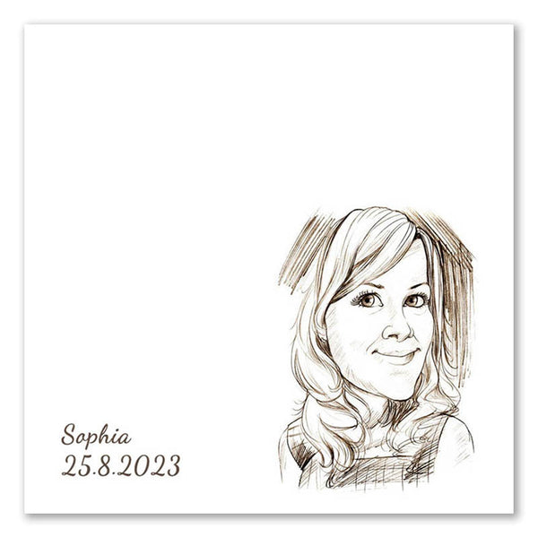 Fingerabdruck-Leinwand - Karikatur Line (fpca1127) - Fingerabdruck Leinwand