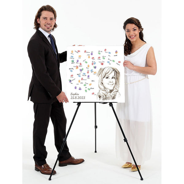 Fingerabdruck-Leinwand - Karikatur Line (fpca1127) - Fingerabdruck Leinwand