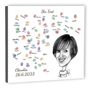 Fingerabdruck-Leinwand - Karikatur (fpca2086) - Fingerabdruck Leinwand