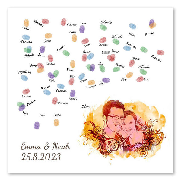 Fingerabdruck-Leinwand - Popart Splash 3 (fpspl121) - Fingerabdruck Leinwand