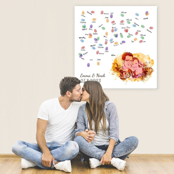 Fingerabdruck-Leinwand - Popart Splash 3 (fpspl121) - Fingerabdruck Leinwand