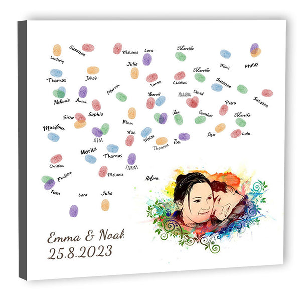 Fingerabdruck-Leinwand - Popart Splash 4 (fpspl123) - Fingerabdruck Leinwand