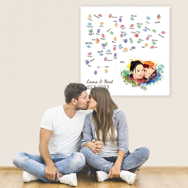 Fingerabdruck-Leinwand - Popart Splash 4 (fpspl123) - Fingerabdruck Leinwand