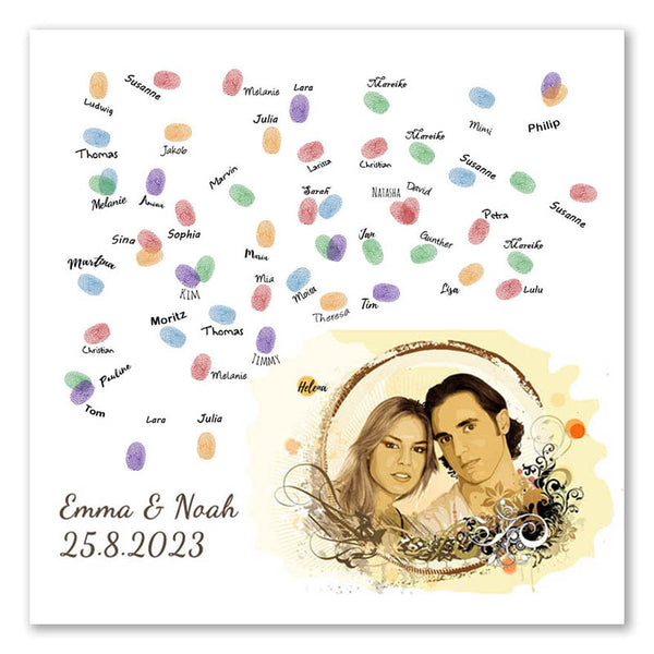 Fingerabdruck-Leinwand - Popart Splash 6 (fpspl133) - Fingerabdruck Leinwand