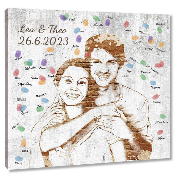 Fingerabdruck-Leinwand - Popart Bansky (fpban3) - Fingerabdruck Leinwand