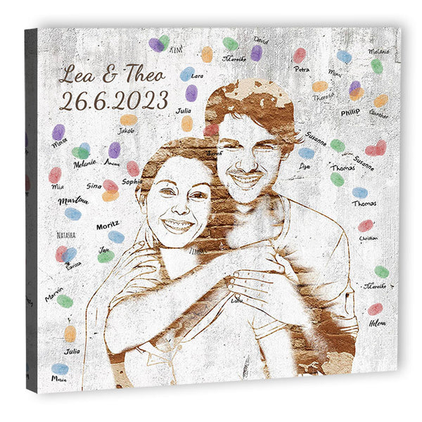 Fingerabdruck-Leinwand - Popart Bansky (fpban3) - Fingerabdruck Leinwand