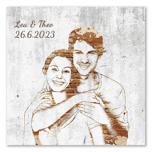 Fingerabdruck-Leinwand - Popart Bansky (fpban3) - Fingerabdruck Leinwand