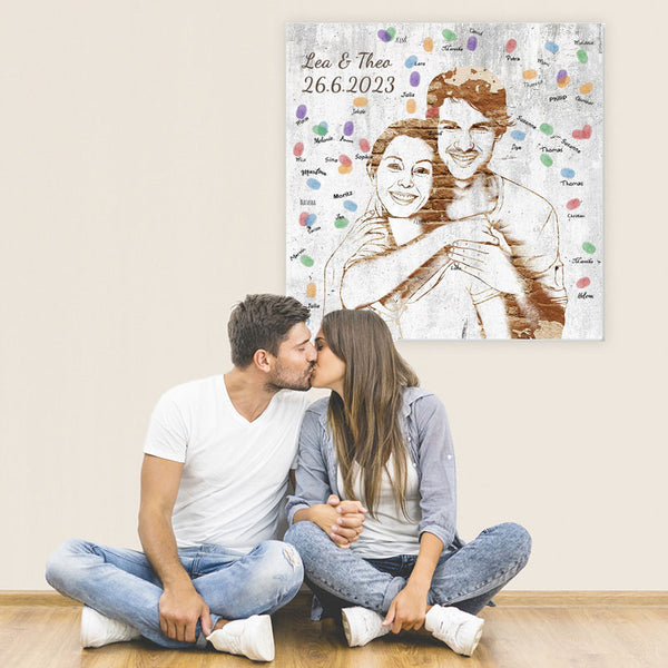 Fingerabdruck-Leinwand - Popart Bansky (fpban3) - Fingerabdruck Leinwand