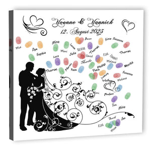 Fingerabdruck-Leinwand - Scherenschnitt - Fingerabdruck Leinwand