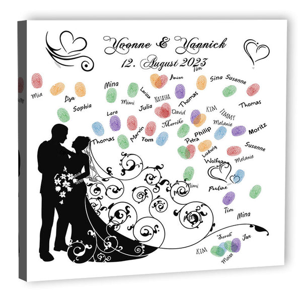 Fingerabdruck-Leinwand - Scherenschnitt - Fingerabdruck Leinwand