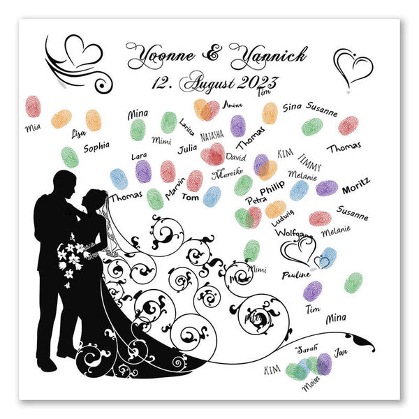 Fingerabdruck-Leinwand - Scherenschnitt - Fingerabdruck Leinwand