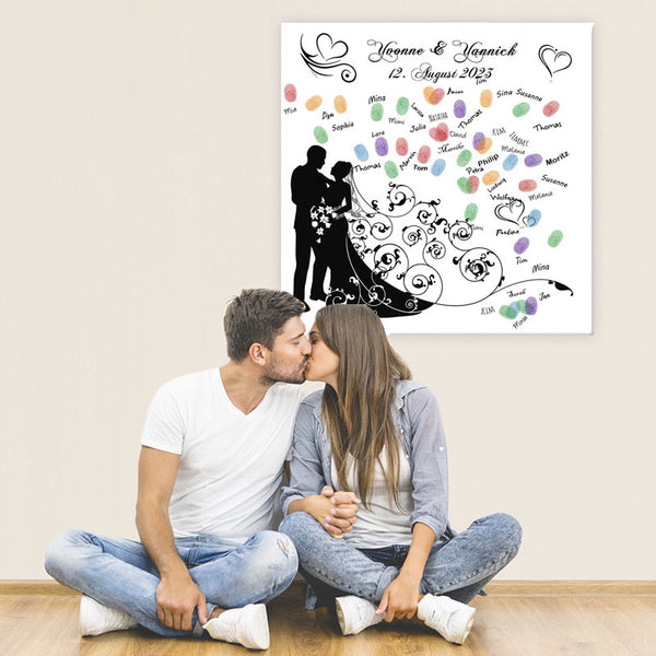 Fingerabdruck-Leinwand - Scherenschnitt - Fingerabdruck Leinwand